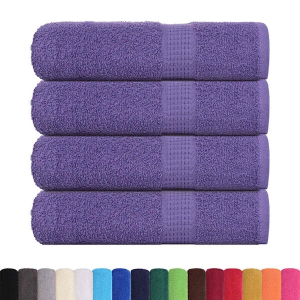vidaXL Serviettes de bain FROGN 4 pcs violet 100x150 cm 360 g/m²