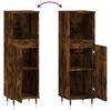 vidaXL Armoire de bain chêne fumé 30x30x100 cm bois d'ingénierie