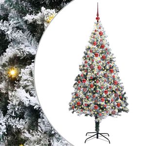 vidaXL Sapin de No&euml;l artificiel Blanc 180 cm PVC, Acier et Plastique