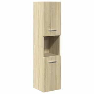vidaXL Armoire de salle de bain Ch&ecirc;ne sonoma 30x30x130 cm Agglom&eacute;r&eacute;