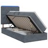 vidaXL Lit de rangement LED avec matelas Gris fonc&eacute; 90 x 190 cm