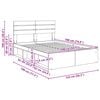 vidaXL Cadre de lit avec t&ecirc;te de lit Blanc 140 x 190 cm Pin massif