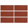 vidaXL Pierre de marchage 6 pcs Rouge 60,5 x 25 x 2 cm Caoutchouc