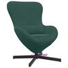 vidaXL Fauteuil &oelig;uf Vert fonc&eacute; 63 x 73 x 90 cm Velours