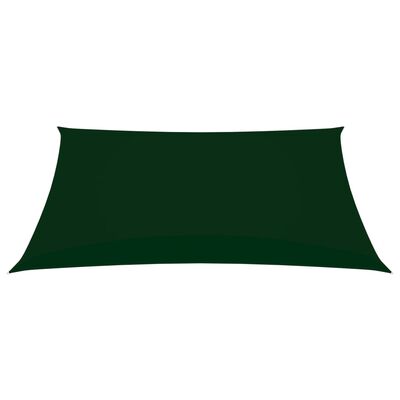 vidaXL Voile de parasol tissu oxford rectangulaire 3,5x5 m vert foncé
