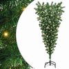 vidaXL Sapin de No&euml;l artificiel pr&eacute;-&eacute;clair&eacute; &agrave; l'envers avec ensemble de boules