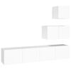 vidaXL Ensemble de meubles TV 4 pcs Blanc Bois d'ingénierie