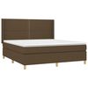 vidaXL Sommier &agrave; lattes de lit matelas et LED Marron fonc&eacute; 180x200cm
