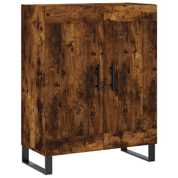 vidaXL Buffet ch&ecirc;ne fum&eacute; 69,5x34x90 cm bois d'ing&eacute;nierie