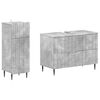 vidaXL Ensemble de 2 meubles de salle de bain ZWOLLE Gris b&eacute;ton