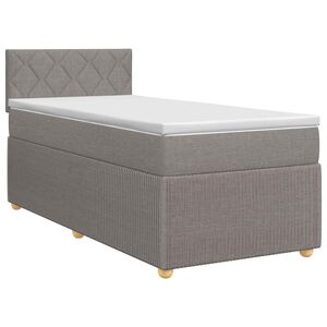 vidaXL Lit boxspring avec matelas Taupe 90 x 190 cm Tissu