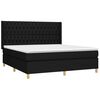 vidaXL Sommier &agrave; lattes de lit avec matelas Noir 180x200 cm Tissu