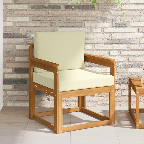 vidaXL Canap&eacute; d&rsquo;ext&eacute;rieur Bois d'acacia massif et polyester Naturel