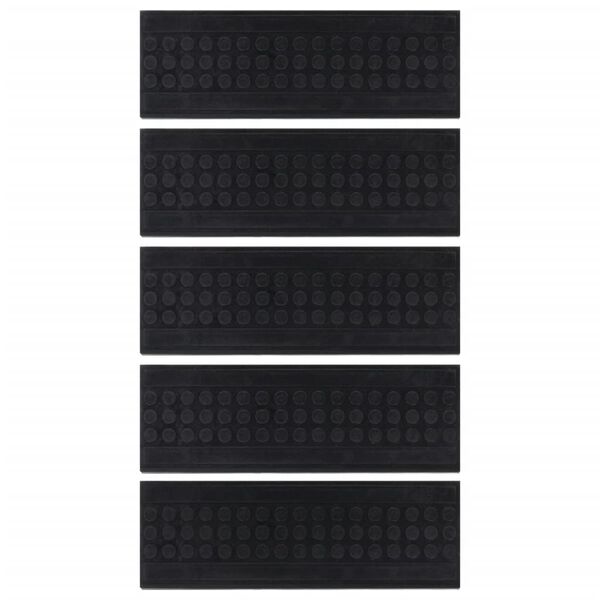 vidaXL Marches d'escalier 5 pcs 25x75 cm caoutchouc