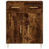 vidaXL Buffet haut Ch&ecirc;ne fum&eacute; 69,5x34x180 cm Bois d'ing&eacute;nierie
