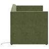vidaXL Lit avec matelas et USB Vert fonc&eacute; Velours 90x200 cm