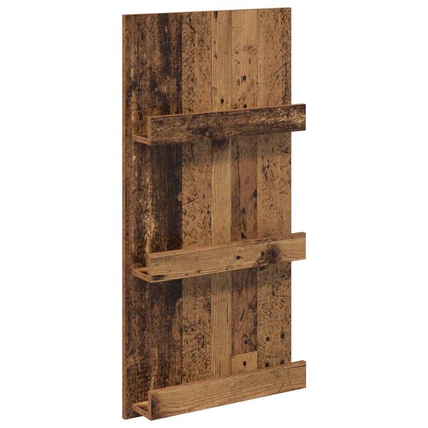 vidaXL &Eacute;tag&egrave;re &agrave; magazines avec &eacute;tag&egrave;re Bois ancien 51 x 11 x 102 cm