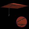 vidaXL Parasol de jardin Couleur terre cuite 248.5 x 247.5 x 160 cm