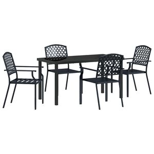 vidaXL Ensemble de salle &agrave; manger pour jardin 5 pcs Anthracite