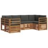 vidaXL Ensemble de canap&eacute;s d'ext&eacute;rieur 6 pc Naturel et Anthracite