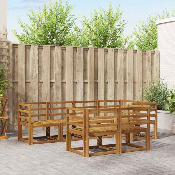 vidaXL Ensemble de canap&eacute;s d'ext&eacute;rieur 7 pcs Naturel et Beige