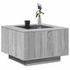 vidaXL Table basse avec LED sonoma gris 60x60x40 cm bois d'ingénierie