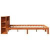 vidaXL Lit bibliothèque sans matelas cire marron 140x190 cm pin massif