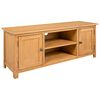 vidaXL Meuble TV 110x35x44 cm Bois de ch&ecirc;ne massif