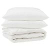 vidaXL Couette avec oreiller 3 pcs Blanc Microfibre
