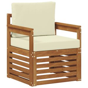 vidaXL Canap&eacute; d&rsquo;ext&eacute;rieur Bois d'acacia massif et polyester Naturel