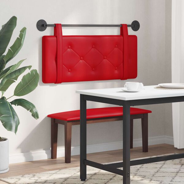 vidaXL T&ecirc;te de lit suspendue Montage mural Rouge 100 cm Simili cuir