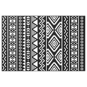 vidaXL Tapis d'ext&eacute;rieur ARAKIL Noir 120x180 cm PP