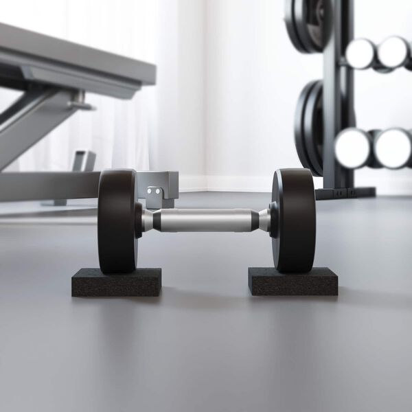 vidaXL Tapis en Caoutchouc Noir Caoutchouc