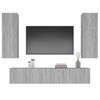vidaXL Ensemble de meubles TV 4 pcs Sonoma gris Bois d'ing&eacute;nierie
