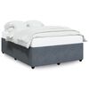 vidaXL Cadre de lit sans matelas gris fonc&eacute; 140x200 cm velours