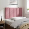 vidaXL Coussin de t&ecirc;te de lit Hanko rose 80 cm velours
