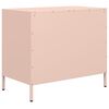 vidaXL Buffet rose 68x39x58,5 cm acier laminé à froid