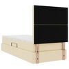 vidaXL Lit avec rangement et matelas Cr&egrave;me 100 x 200 cm Polyester