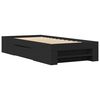 vidaXL Cadre de lit sans matelas noir 75x190 cm bois ing&eacute;nierie