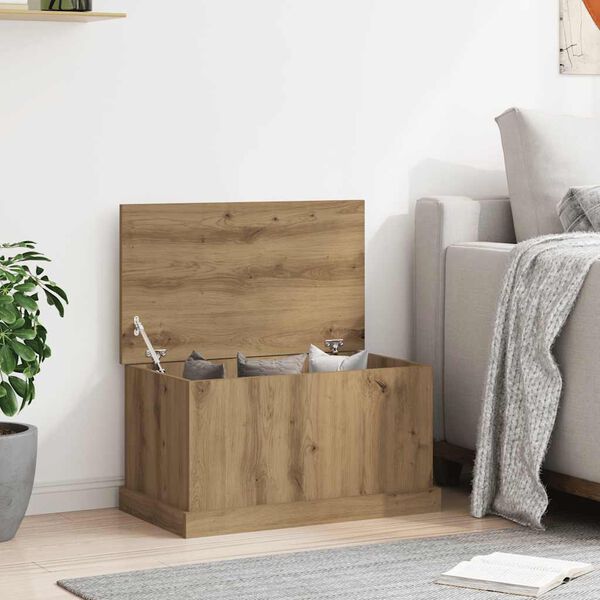 vidaXL Bo&icirc;tes de rangement ch&ecirc;ne artisanal 70x40x38 cm bois ing&eacute;nierie