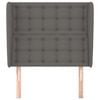 vidaXL T&ecirc;te de lit avec oreilles Gris 83x23x118/128 cm Similicuir