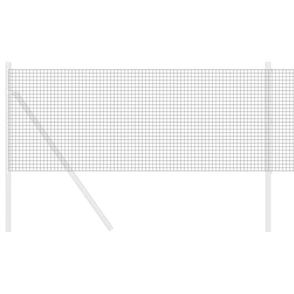 vidaXL Clôture en fil soudé Gris 0,6 x 100 m Acier