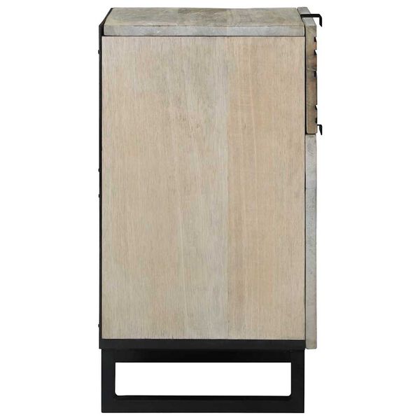 vidaXL Cabinet de chevet avec tiroir Blanc et Noir 50 x 33 x 60 cm