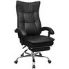 vidaXL Chaise de bureau inclinable avec repose-pieds Noir