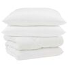 vidaXL Duvet d'hiver avec oreiller 3 pcs Blanc Microfibre