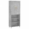 vidaXL Buffet haut Gris b&eacute;ton 69,5x34x180 cm Bois d'ing&eacute;nierie