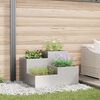 vidaXL Cache-pot de jardin Argent 80 x 80 x 60 cm Acier inoxydable