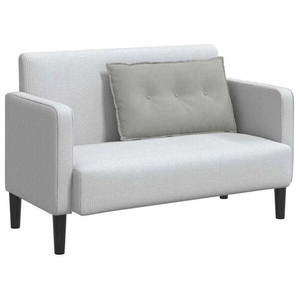 vidaXL Coussin de Dos Gris clair 80 x 50 cm Tissu en microfibre