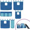 vidaXL Lit superposé sans matelas avec toboggan et rideaux 90x190 cm