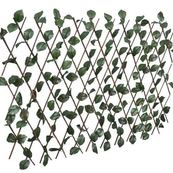 vidaXL Cl&ocirc;tures &agrave; treillis de saule 5pcs feuille artificielle 180x60cm